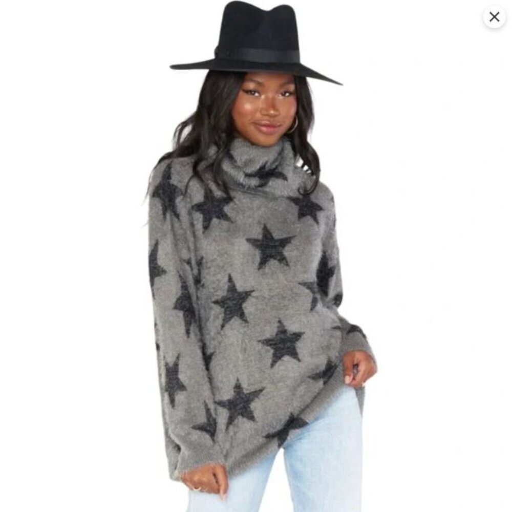Fatima Turtleneck Sweater - Smokey Star Knit